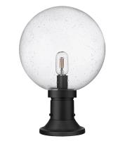 One Light Outdoor Pier Mounted Fixture by Z-Lite - Laurent Collection, Black Finish - 599PHB-553PM-BK