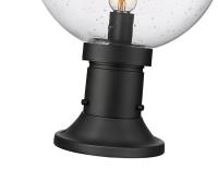 One Light Outdoor Pier Mounted Fixture by Z-Lite - Laurent Collection, Black Finish - 599PHB-553PM-BK