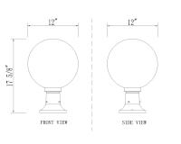 One Light Outdoor Pier Mounted Fixture by Z-Lite - Laurent Collection, Black Finish - 599PHB-553PM-BK