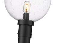 One Light Outdoor Post Mounted Fixture by Z-Lite - Laurent Collection, Black Finish - 599PHB-567P-BK