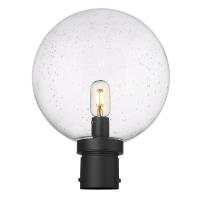 One Light Outdoor Post Mount Fixture by Z-Lite - Laurent Collection, Black Finish - 599PHB-BK