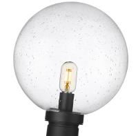 One Light Outdoor Post Mount Fixture by Z-Lite - Laurent Collection, Black Finish - 599PHB-BK
