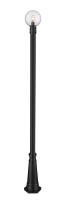 One Light Outdoor Post Mounted Fixture by Z-Lite - Laurent Collection, Black Finish - 599PHM-519P-BK