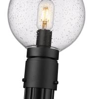 One Light Outdoor Post Mounted Fixture by Z-Lite - Laurent Collection, Black Finish - 599PHM-519P-BK