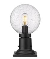 One Light Outdoor Pier Mounted Fixture by Z-Lite - Laurent Collection, Black Finish - 599PHM-533PM-BK