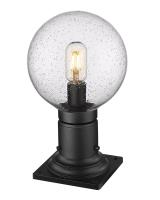 One Light Outdoor Pier Mounted Fixture by Z-Lite - Laurent Collection, Black Finish - 599PHM-533PM-BK