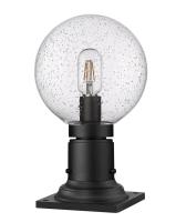 One Light Outdoor Pier Mounted Fixture by Z-Lite - Laurent Collection, Black Finish - 599PHM-533PM-BK
