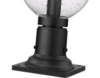 One Light Outdoor Pier Mounted Fixture by Z-Lite - Laurent Collection, Black Finish - 599PHM-533PM-BK