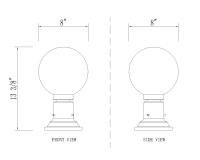 One Light Outdoor Pier Mounted Fixture by Z-Lite - Laurent Collection, Black Finish - 599PHM-533PM-BK