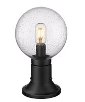 One Light Outdoor Pier Mounted Fixture by Z-Lite - Laurent Collection, Black Finish - 599PHM-553PM-BK