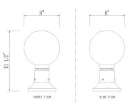 One Light Outdoor Pier Mounted Fixture by Z-Lite - Laurent Collection, Black Finish - 599PHM-553PM-BK