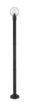 One Light Outdoor Post Mounted Fixture by Z-Lite - Laurent Collection, Black Finish - 599PHM-567P-BK