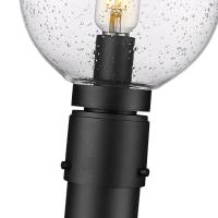 One Light Outdoor Post Mounted Fixture by Z-Lite - Laurent Collection, Black Finish - 599PHM-567P-BK