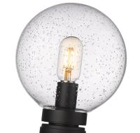 One Light Outdoor Post Mount Fixture by Z-Lite - Laurent Collection, Black Finish - 599PHM-BK