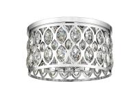 Five Light Flush Mount by Z-Lite - Dealey Collection, Chrome Finish - 6010F18CH