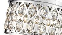 Five Light Flush Mount by Z-Lite - Dealey Collection, Chrome Finish - 6010F18CH