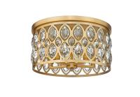 Five Light Flush Mount by Z-Lite - Dealey Collection, Heirloom Brass Finish - 6010F18HB
