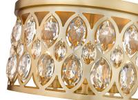 Five Light Flush Mount by Z-Lite - Dealey Collection, Heirloom Brass Finish - 6010F18HB