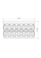 Five Light Flush Mount by Z-Lite - Dealey Collection, Heirloom Brass Finish - 6010F18HB