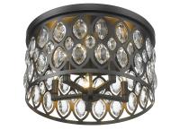 Five Light Flush Mount by Z-Lite - Dealey Collection, Matte Black Finish - 6010F18MB
