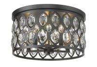 Five Light Flush Mount by Z-Lite - Dealey Collection, Matte Black Finish - 6010F18MB