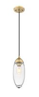 One Light Pendant by Z-Lite - Arden Collection, Rubbed Brass Finish - 651P-RB