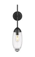 One Light Wall Sconce by Z-Lite - Arden Collection, Matte Black Finish - 651S-MB