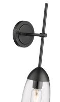 One Light Wall Sconce by Z-Lite - Arden Collection, Matte Black Finish - 651S-MB