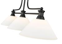 Three Light Billiard by Z-Lite - Melange Collection, Matte Black Finish - 725-3MB-AMO14