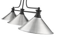 Three Light Billiard by Z-Lite - Melange Collection, Matte Black Finish - 725-3MB-BN15