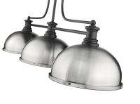 Three Light Billiard by Z-Lite - Melange Collection, Matte Black Finish - 725-3MB-D12BN