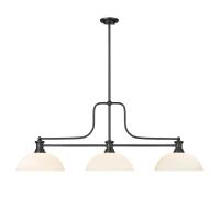 Three Light Billiard by Z-Lite - Melange Collection, Matte Black Finish - 725-3MB-DMO14