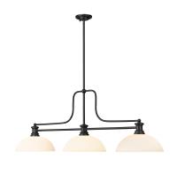 Three Light Billiard by Z-Lite - Melange Collection, Matte Black Finish - 725-3MB-DMO14
