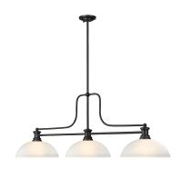 Three Light Billiard by Z-Lite - Melange Collection, Matte Black Finish - 725-3MB-DWL14