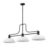 Three Light Billiard by Z-Lite - Melange Collection, Matte Black Finish - 725-3MB-DWL14