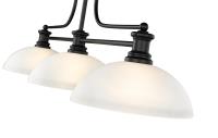 Three Light Billiard by Z-Lite - Melange Collection, Matte Black Finish - 725-3MB-DWL14