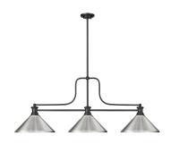 Three Light Billiard by Z-Lite - Melange Collection, Matte Black Finish - 725-3MB-MBN
