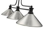 Three Light Billiard by Z-Lite - Melange Collection, Matte Black Finish - 725-3MB-MBN