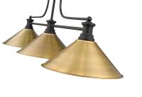 Three Light Billiard by Z-Lite - Melange Collection, Matte Black Finish - 725-3MB-RB15