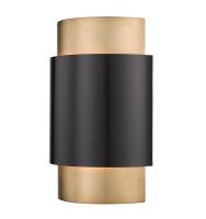 Two Light Wall Sconce by Z-Lite - Harlech Collection, Bronze + Rubbed Brass Finish - 739S-BRZ-RB