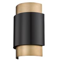 Two Light Wall Sconce by Z-Lite - Harlech Collection, Bronze + Rubbed Brass Finish - 739S-BRZ-RB