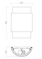 Two Light Wall Sconce by Z-Lite - Harlech Collection, Bronze + Rubbed Brass Finish - 739S-BRZ-RB
