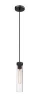 One Light Pendant by Z-Lite - Beau Collection, Matte Black Finish - 740P-MB