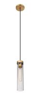 One Light Pendant by Z-Lite - Beau Collection, Rubbed Brass Finish - 740P-RB
