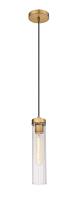 One Light Pendant by Z-Lite - Beau Collection, Rubbed Brass Finish - 740P-RB
