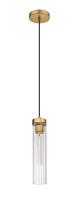 One Light Pendant by Z-Lite - Beau Collection, Rubbed Brass Finish - 740P-RB