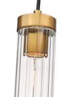 One Light Pendant by Z-Lite - Beau Collection, Rubbed Brass Finish - 740P-RB