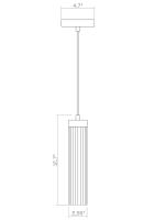 One Light Pendant by Z-Lite - Beau Collection, Rubbed Brass Finish - 740P-RB