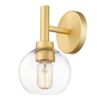 One Light Wall Sconce by Z-Lite - Sutton Collection, Brushed Gold Finish - 7502-1S-BG