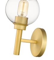 One Light Wall Sconce by Z-Lite - Sutton Collection, Brushed Gold Finish - 7502-1S-BG